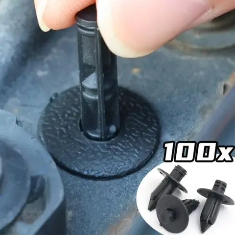 100/50pcs Plastic Bicycle Fairing Rivet Setting Panel Fastener Clips for Honda for Suzuki for Kawasaki Car Fenders Bumpers Clips