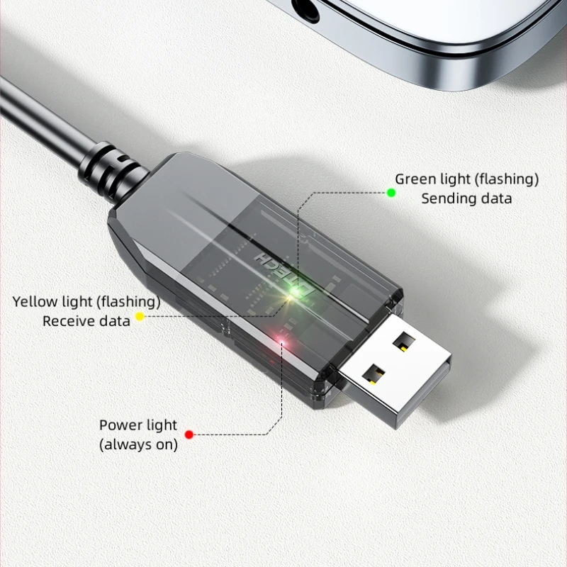 DTECH IOT5084(FT) 10m Long Converter Cable USB 2.0 to Serial RS-232 DB9 9Pin Converter Cable Support WIN10