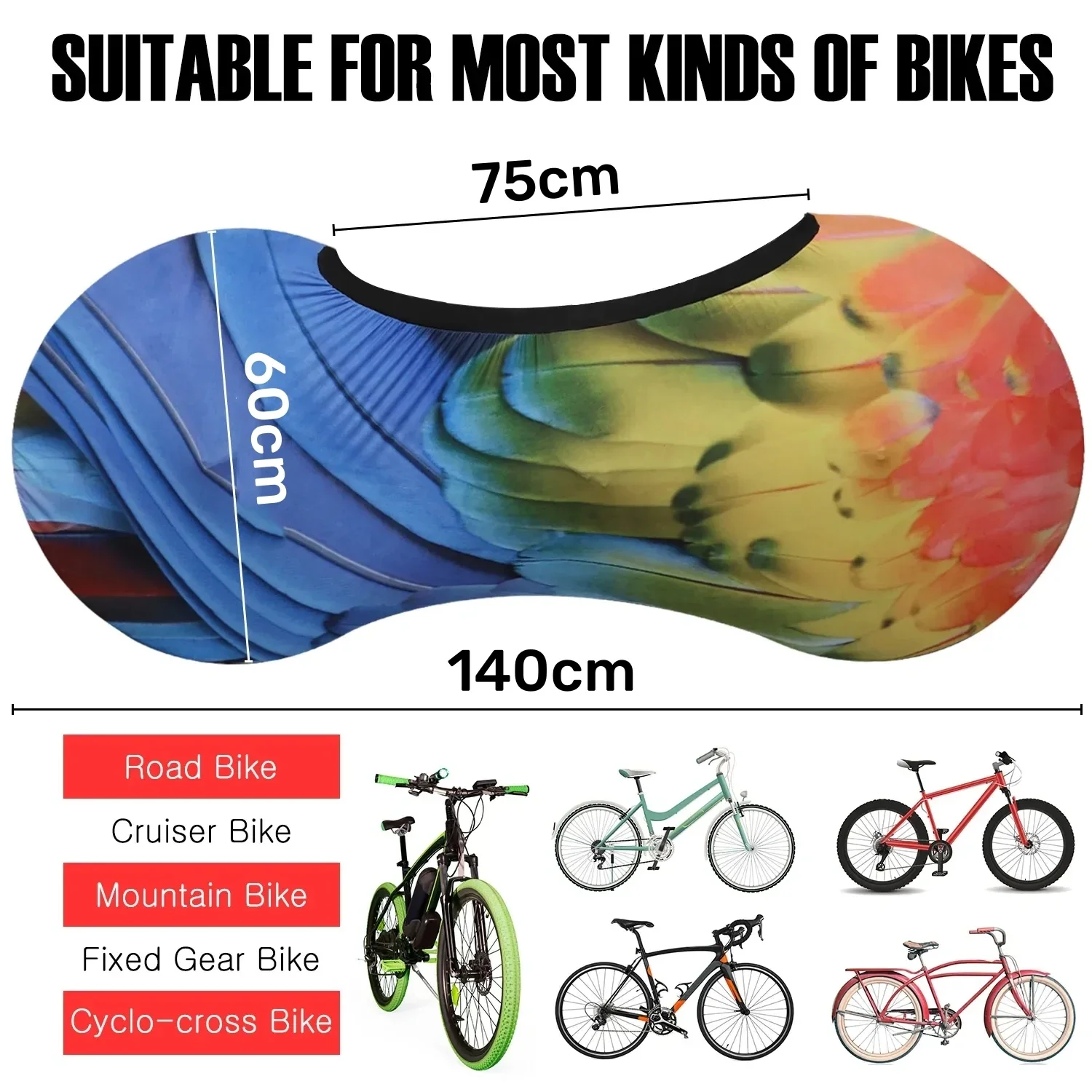 Custom Bike Cover Indoor Portable Elastic MTB Road Bike Wheel Protection Washable Dust Cover Gear Bicycle Accessories 26\