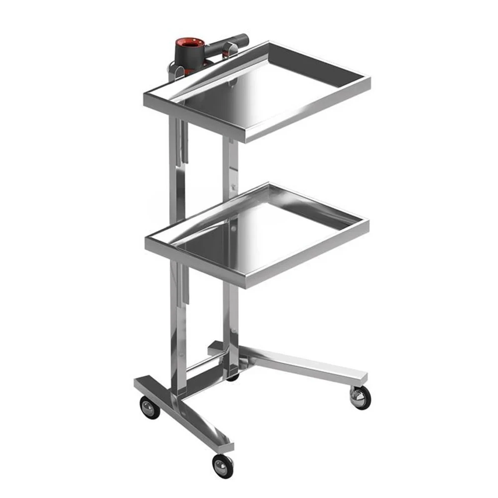 

Fashion High Quality Safe Foldable Beauty Mobile Cart For SS304 Hair With Wheels Multipurpose Storage Trolley For Bathroom