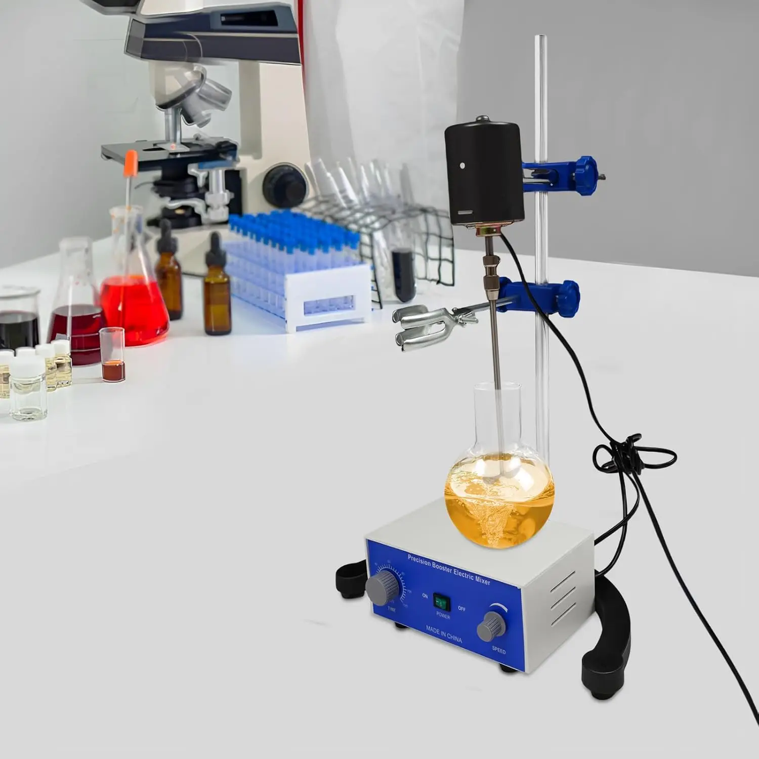

Overhead Stirrer Height Adjustable Electric Overhead Stirrer Mixer Drum Biochemical Laboratory Tool 100W High Power Laboratory