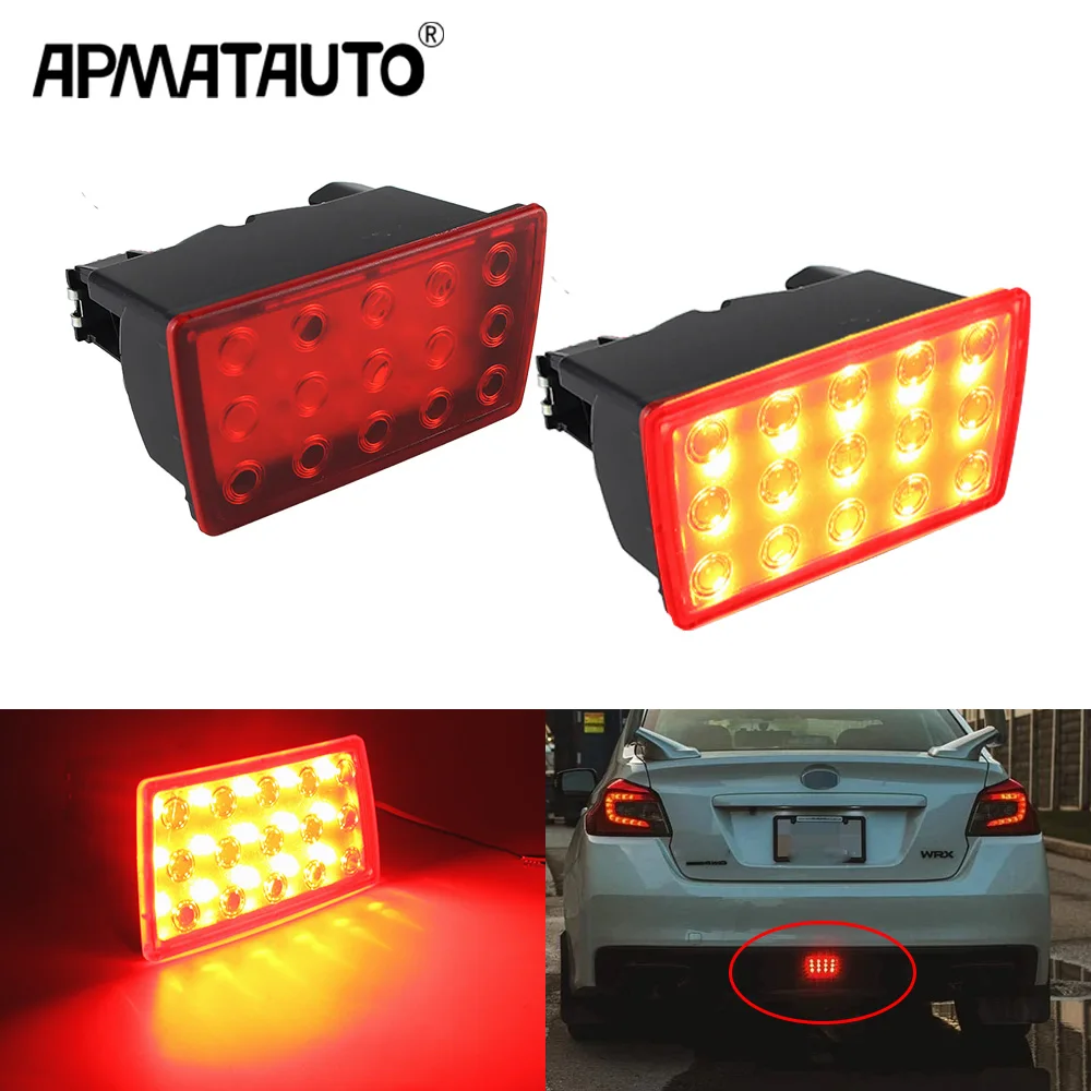 1PC RED Smoked LED Rear Fog Tail Third Brake Light For 2011-2021 Subaru WRX | WRX STi ,Impreza,  XV Crosstek OEM: 84913FG420