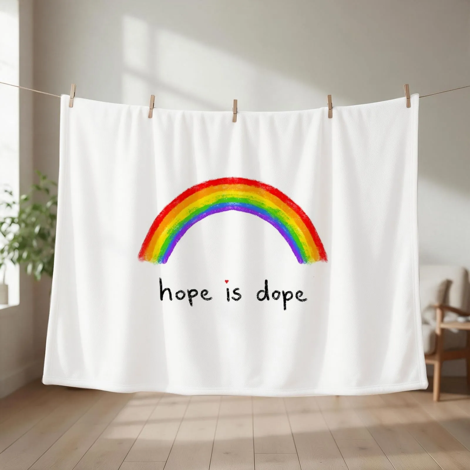 hope is dope Throw Blanket couch cozy soft plush fuzzy picnic outdoor blanket