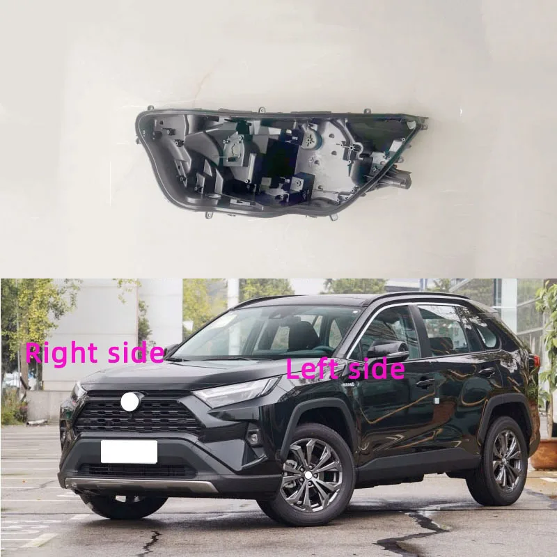 For TOYOTA RAV4 2023 2024 Headlamp Base Headlight Rear shell Replacement Headlight House Black rear shell