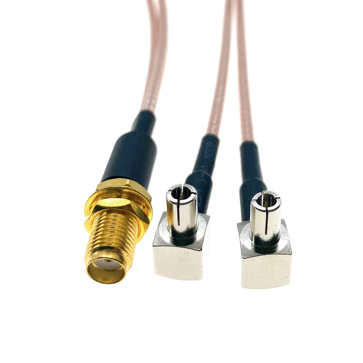 Rg316 סמא ג 'ק ל 2x t9 תקע תקע זווית ישרה מחבר y סוג 50ohm נמוך הפסד קוקס כבל rf rf coax rf
