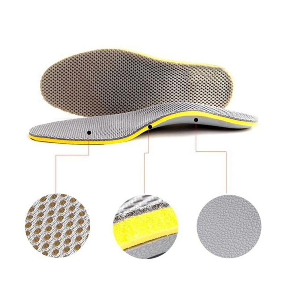 

Orthotic Shoes Pad Comfy High Support Yellow Free Cut Shock Absorption Breathable Insole Foot Care Tool Arch Solution