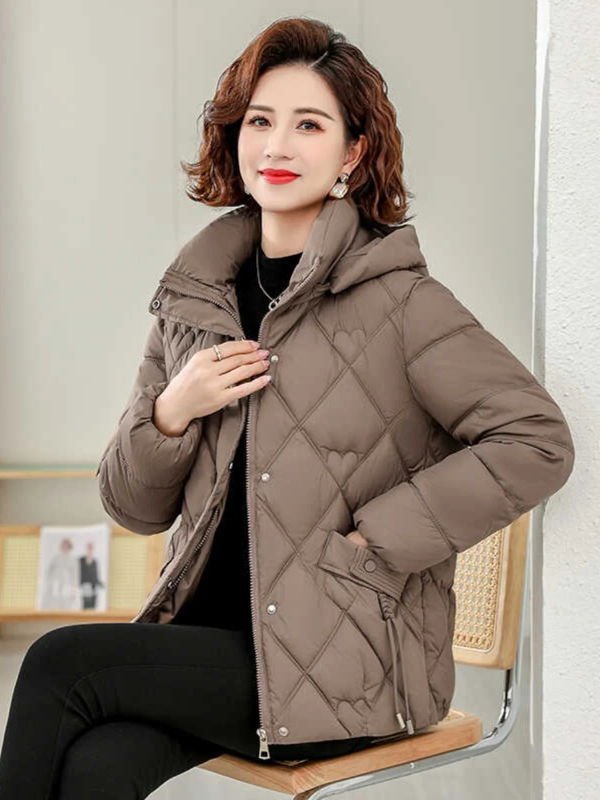 

Легкая женская зимняя куртка из хлопка с эффектом похудения, теплая и комфортная, в корейском стиле, для повседневной носки