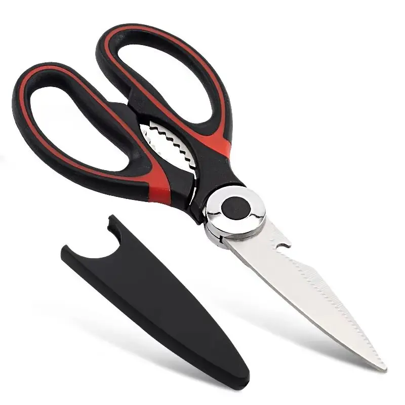 

High Quality Stainless Steel Scissors Home Multifunction Shears Kitchen Knife Bottle Opener Business Office Supply Cutting Tool