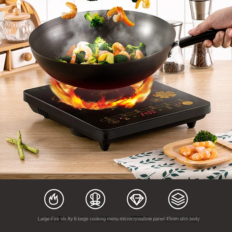 Midea Induction Cooker Touch Button Household High Power Multi-gear Adjustment Smart Timing Electric Hob Cooking Unit