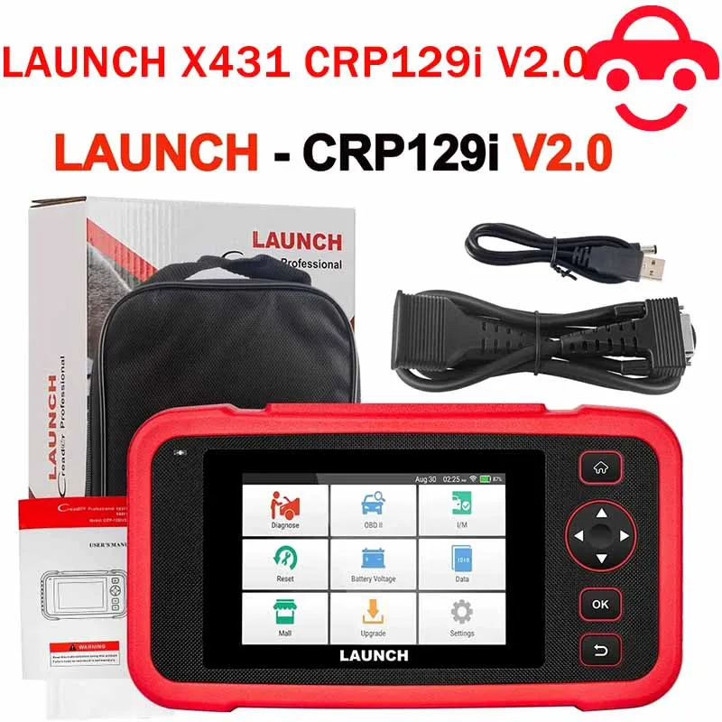 

LAUNCH X431 CRP129i V2.0 OBD2 Scanner Car Diagnostic Tool ABS SRS ENG AT System Scanner 12 Reset Free Update PK CRP123E CRP129E