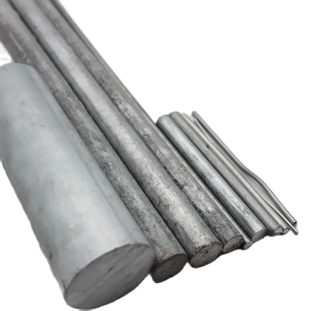 Zinc Rod Solid Round Bar Electroplate Anode Electrode 2mm To 120mm