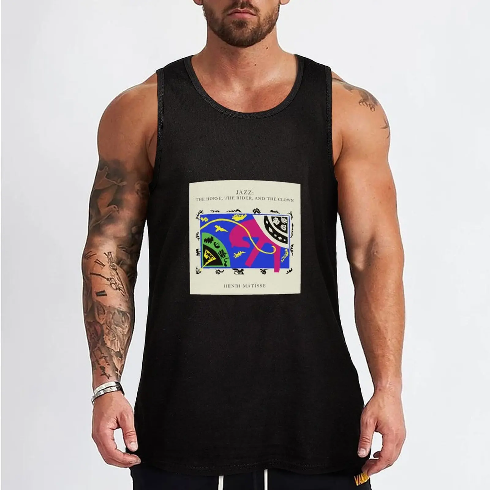 Henri Matisse - Jazz Series: The horse, the rider and the clown #59 Tank Top Men's summer clothes 2025 Men's cotton t-shirt