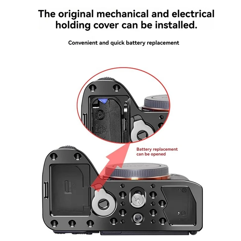 B04B-Lightweight Quick Release Plate Scratch Resistant Base Plate With 1/4 3/8 Hole For Sony A7R4 DSLR Camera Photography