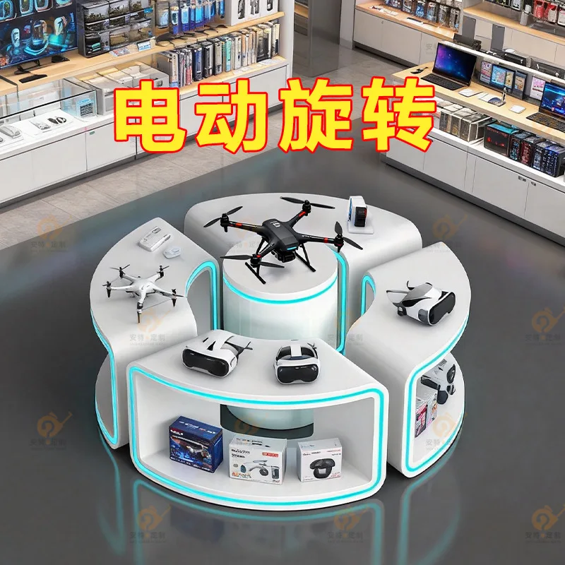 Automatic rotating Nakajima display stand Exhibition hall Sample display stand Product display case Round ladder