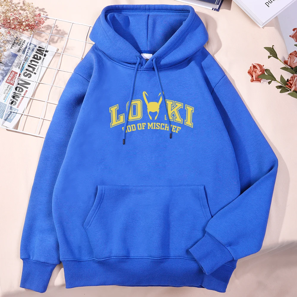 Loki God Of Mischief Print Man Hoodie Trend Shoulder Drop Sweatshirt Autumn Creativity Pullover Street Full Sleeve Sportswear