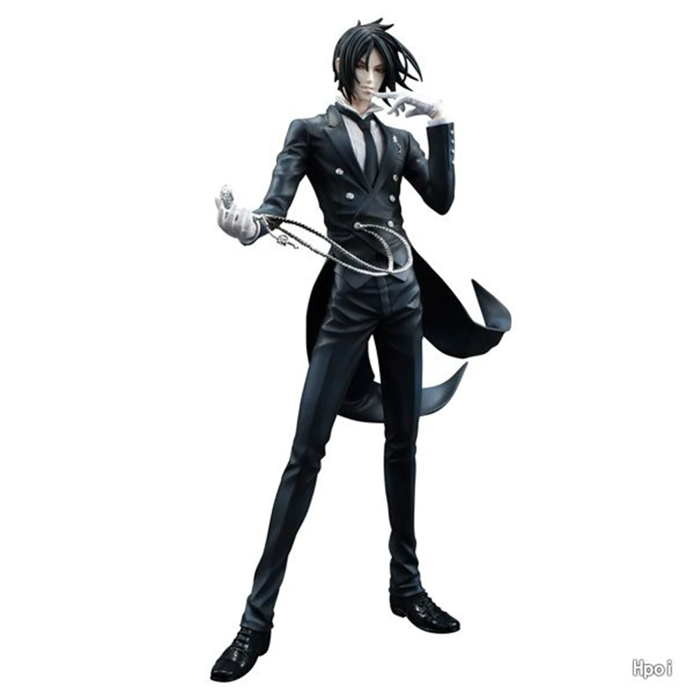 20 センチメートルアニメ黒執事セバスチャン・ミカエリスフィギュアスタンドアップアニメーションモデルおもちゃギフトコレクション装​​飾装飾品 PVC