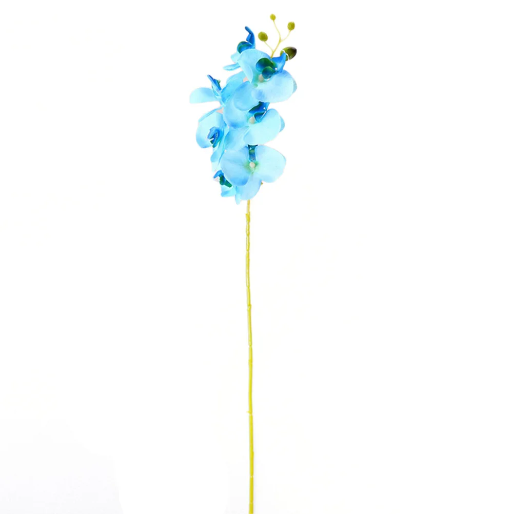 

Sapphire Artificial Butterfly Orchids Decorative Flowers for Office Bedroom Shop Table Setting Realistic Fake Bouquet Gift Idea
