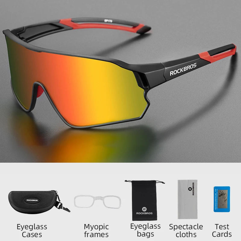 ROCKBROS Polarized Cycling Sunglasses Large Frame 9