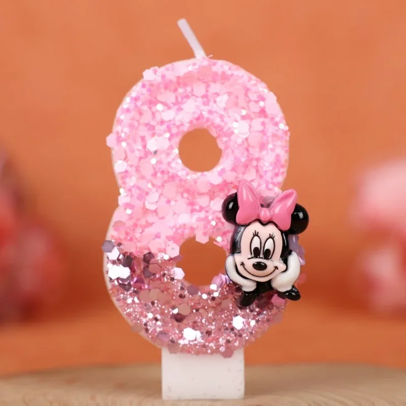 Hot Gelukkige Verjaardag Nummer 0-9 Kaarsen Cartoon Mickey Minnie Mouse Kaars Cake Cupcake Topper Party Decoratie Benodigdheden DIY Geschenken