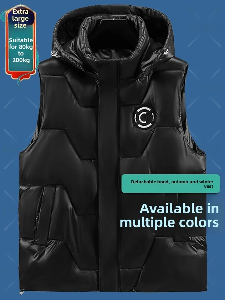 

Мужской хлопковый жилет очень большого размера, осенне-зимний, утепленный, свободный, повседневный, модный, больших размеров, 350 Pou 300 Pou