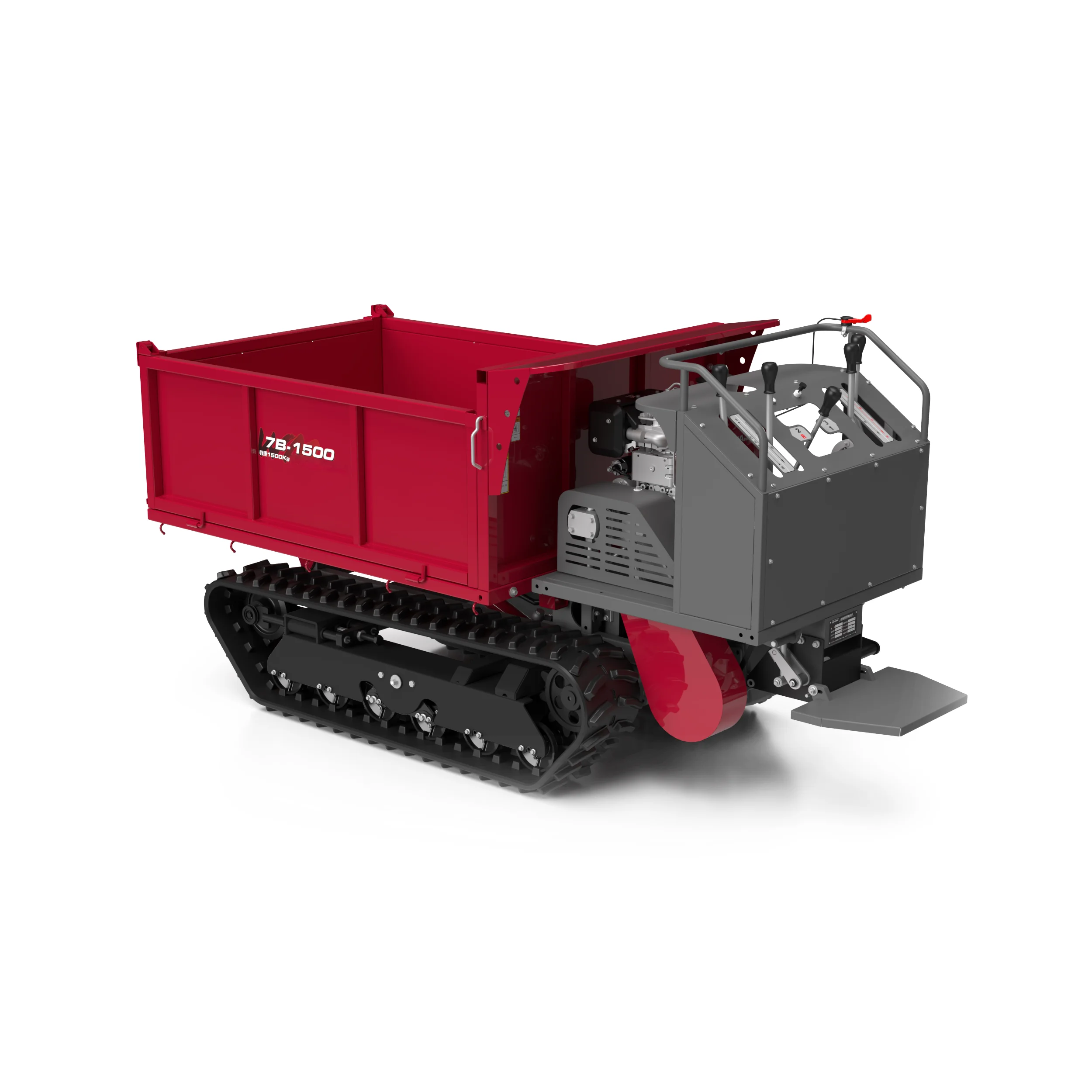 Red Crawler Tractor AGMA TOYAR 10 HP Motor Gear Drive 1 Year Warranty High Orchard Transport Fruit Hauling for Report