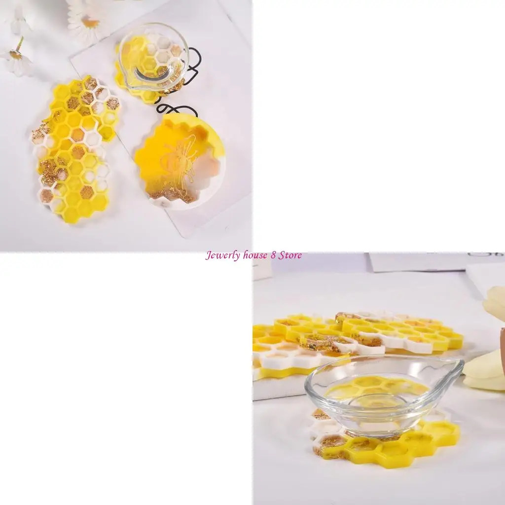 

Уникальная подставка в форме сот, силиконовая форма, лоток для хранения эпоксидной смолы, форма для ювелирных изделий, для дома,