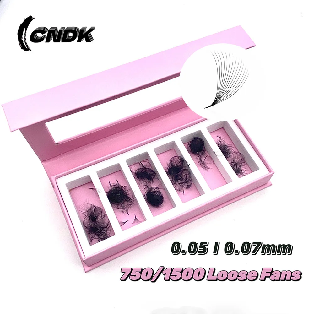 

750/1500 2D /20D Premade Russian Volume Fans Mixed Length 8-13mm Sharp Pointy Stem Premade Lashes Extension Thin Root eyelashes