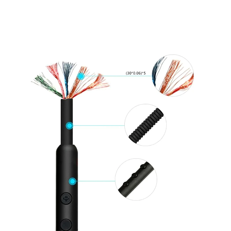 Adapter 3,5 mm Upgrade-Audiokabel mit Inline-Mikrofon-Fernbedienung für mdr-10r MDR-1A XB950 Z1000 MSR7 Headset – Detail 2