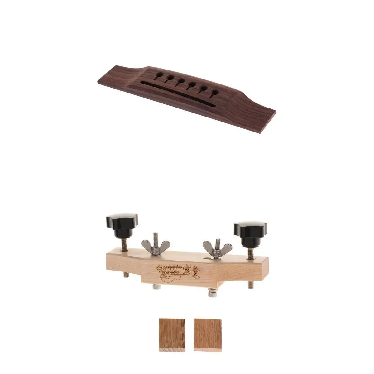 Left Hand Acoustic Guitar Bridge Clamp Repair Kit Solid Maple Install Caul Tool for Guitar Bridge Maintenance and Replacement