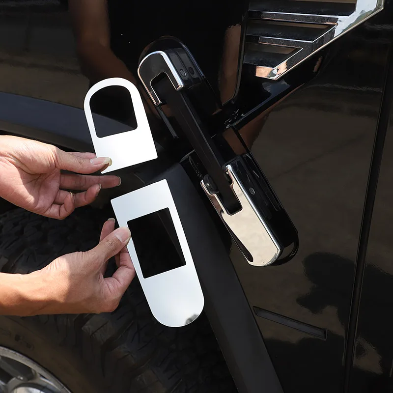 

For Hummer H2 03-09 Stainless steel Silver Car Hood Latch bottom plate Engine cover lock Trim Stickers Car Accessories