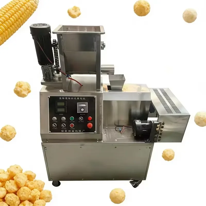Stainless Steel Puffed Corn Rice Wheat Cereal Snack Maker Puffed Food Extruder Machine for Home Commercial Use