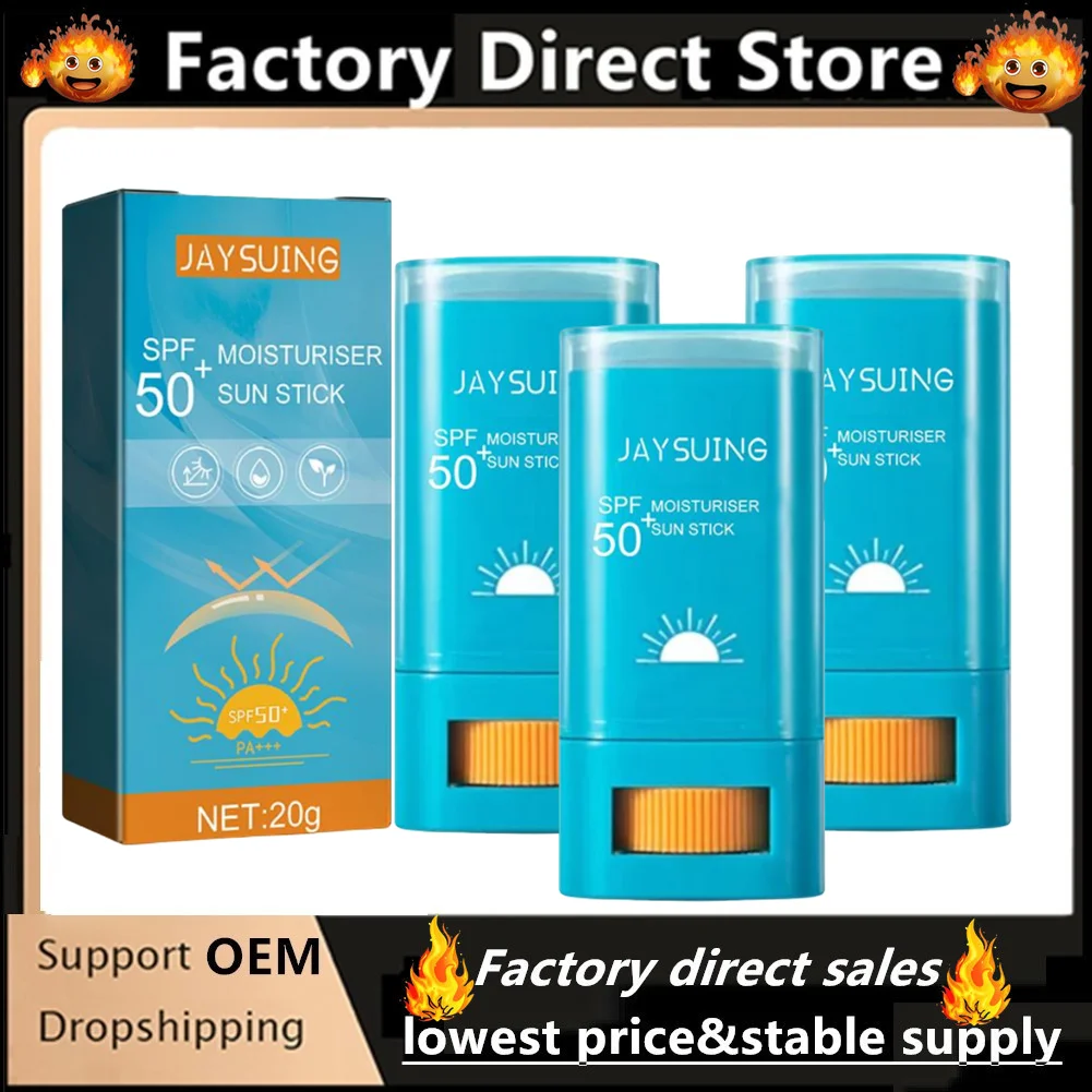 

3Pcs Sunscreen Cream Stick SPF 50+ UV Protective Anti Oxidant Sun Block Isolation Cream Lightweight Korea For All Skin Types
