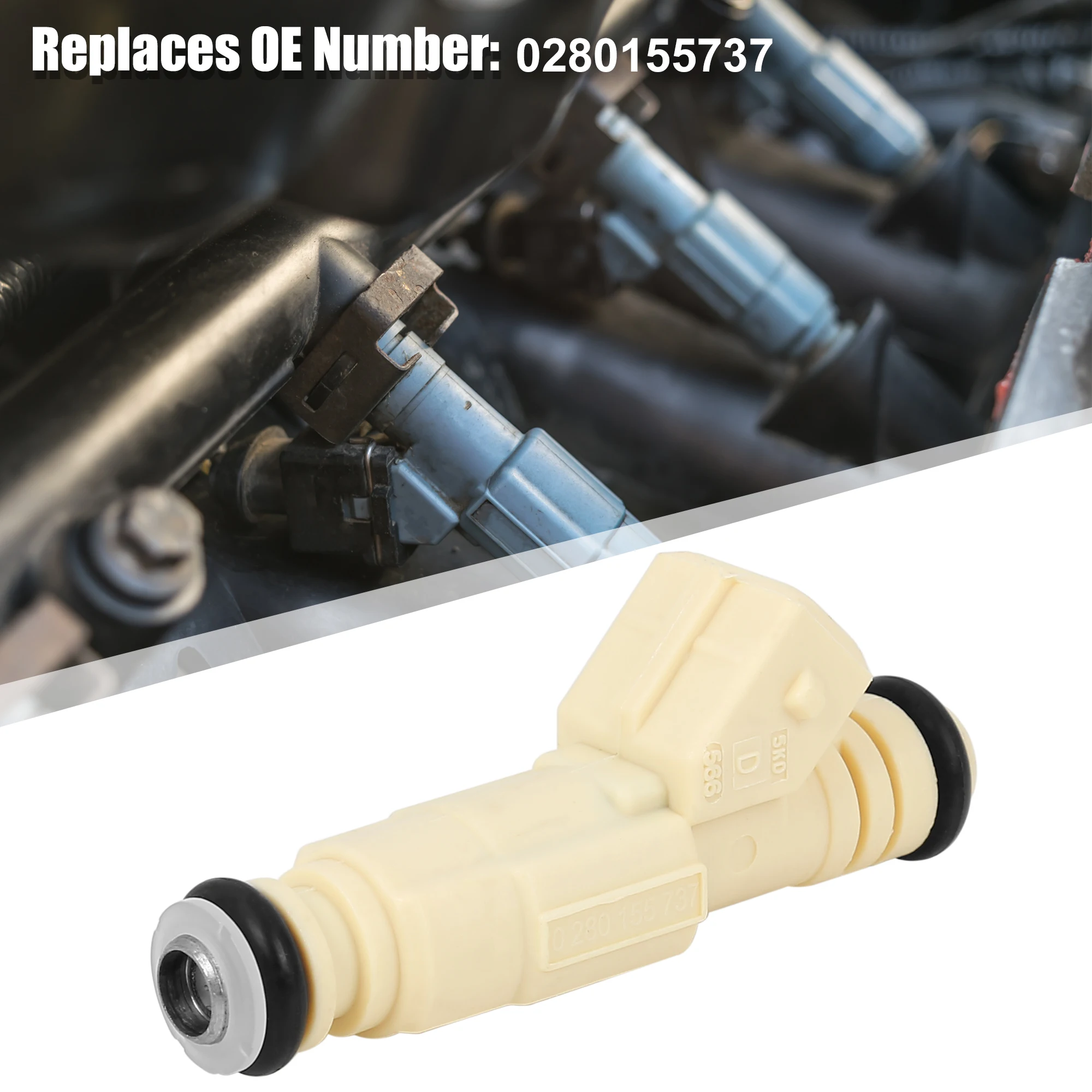 

UXCELL 0280155737 Топливные форсунки постоянного тока 12 В для Pontiac Grand Prix 3.8L V6 1998-2003 6 шт.