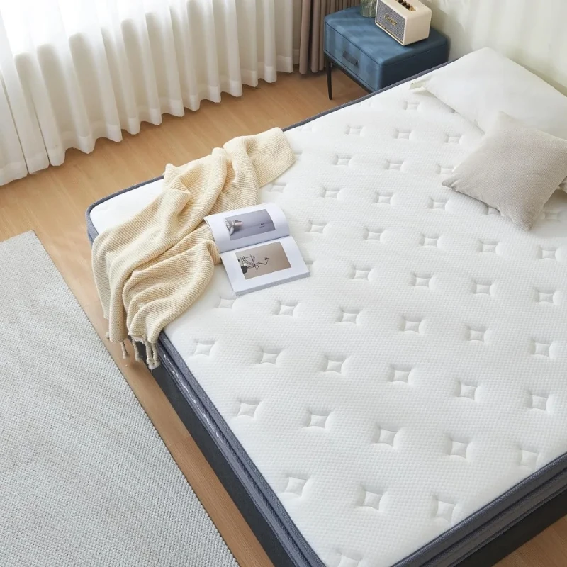 Mattress, 10 Inch Memory Foam Mattress, Hybrid Mattress in a Box with Independent Spring, Soft and Comfortable Medium