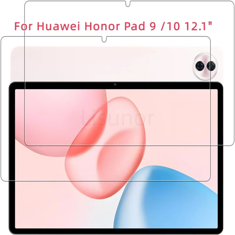 2 PCS 9H Tempered Glass Screen Protector For Huawei Honor Pad 9 10 12.1 Inch Anti Fingerprint HD Clear Tablet Protective Film