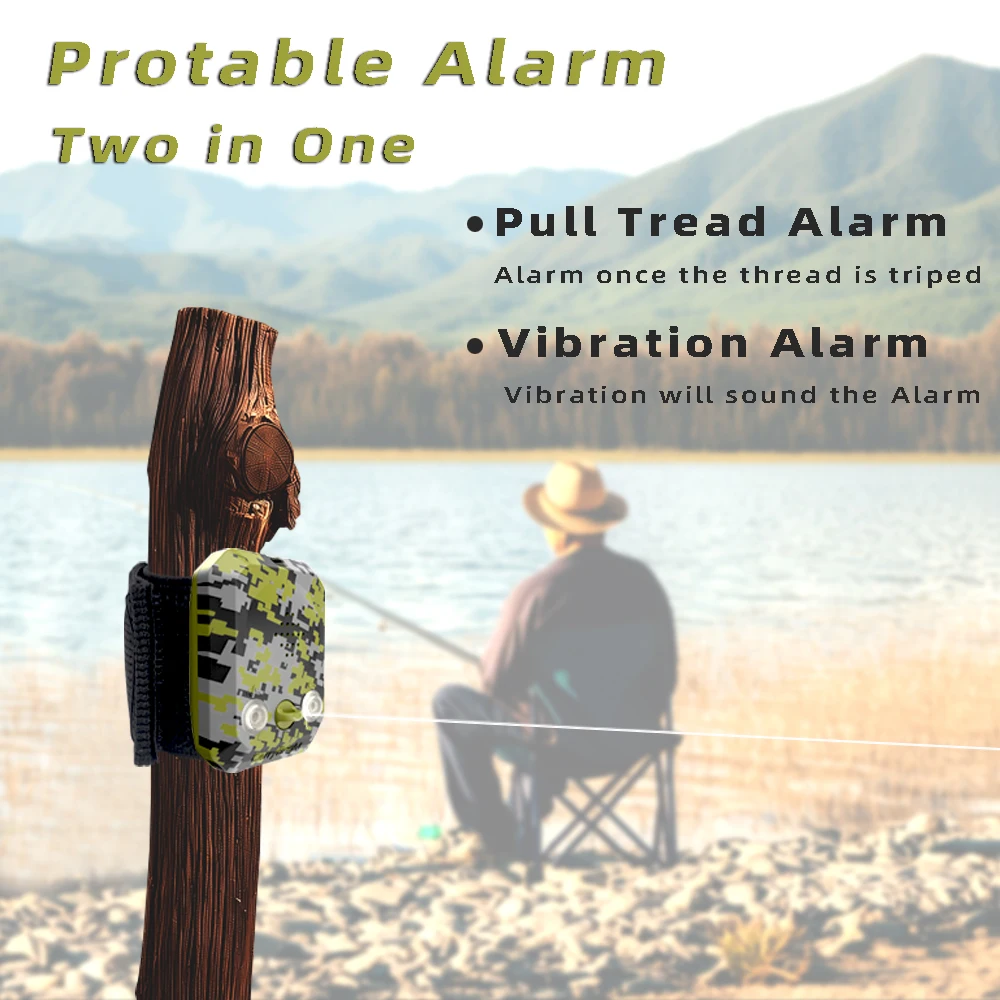 Outdoor Cable Alarm Vibration Alarm Camping Security Alert Device Fishing Security Alarm Key Chain Orchard Anti-theft