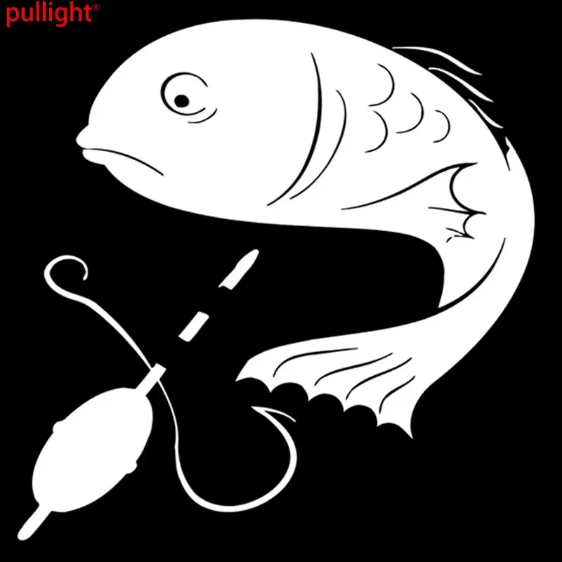 تصميم مضحك على شكل سمكة مقلية، ملحقات نافذة ممتصة للصدمات للدراجات النارية، ملصقات سيارات من الفينيل المزخرفة #4