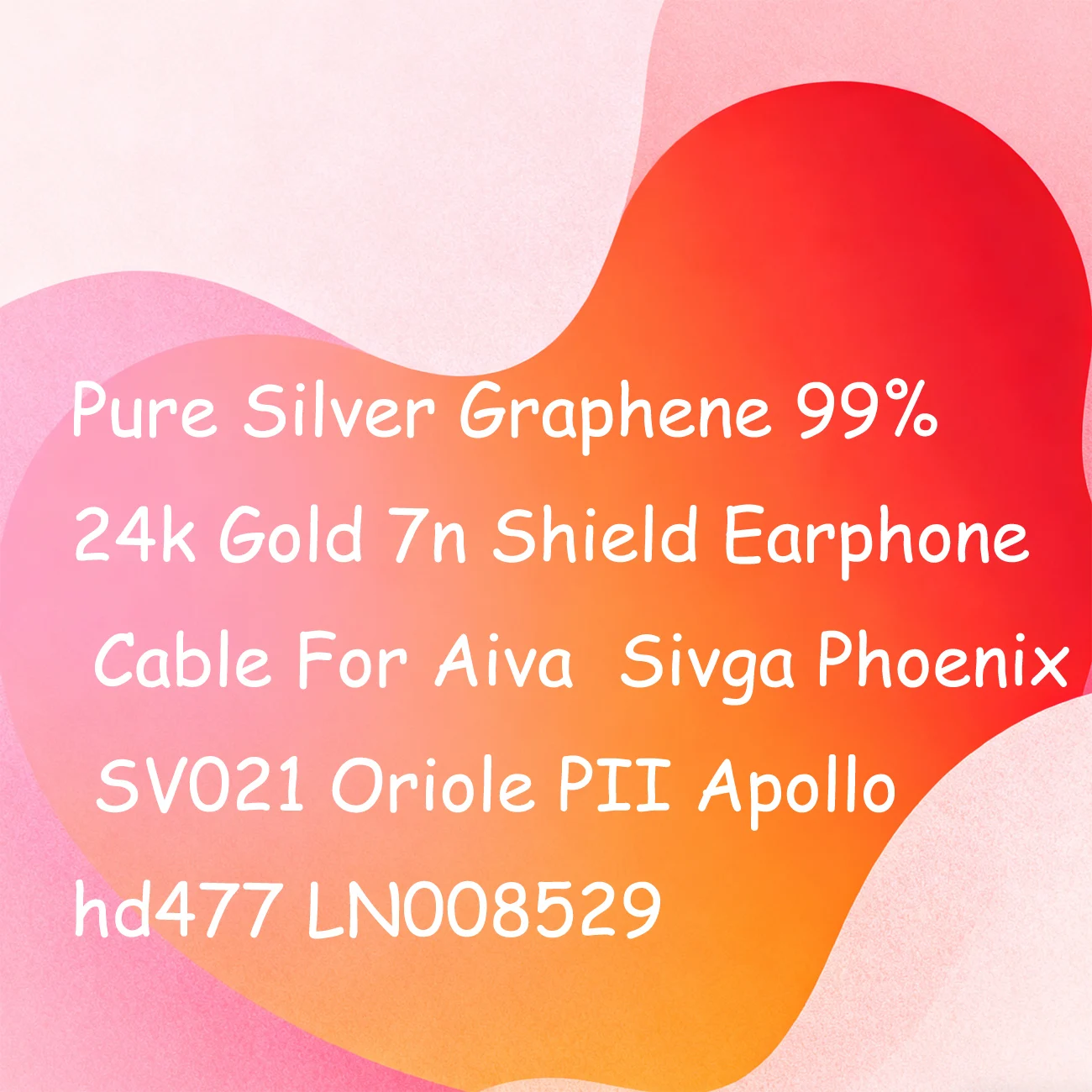 Pure Silver Graphene 99% 24k Gold 7n Shield Earphone Cable For Aiva  Sivga Phoenix SV021 Oriole PII Apollo  hd477 LN008529