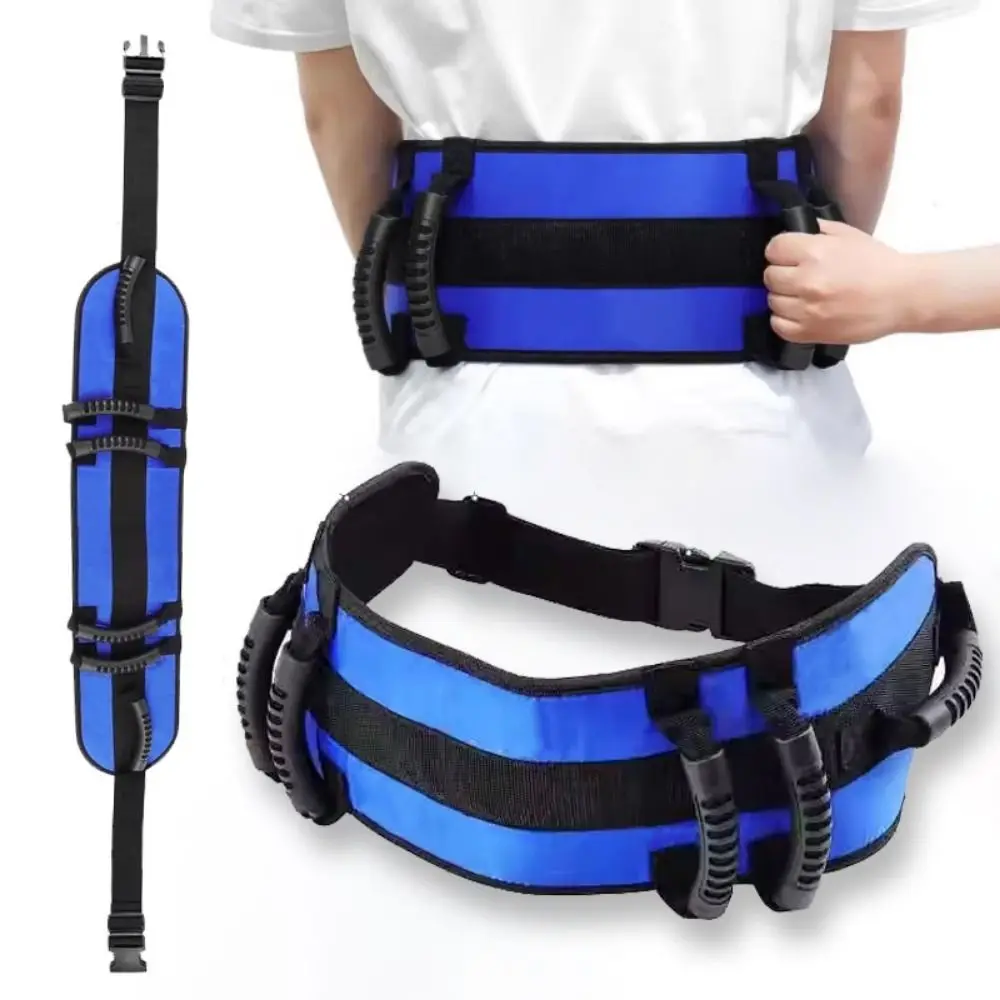 

6 Nylon Padded Handles Gait Belt for Seniors with Quick Release Buckle Adjustable Walking Assist Aid Thicken Comfortable