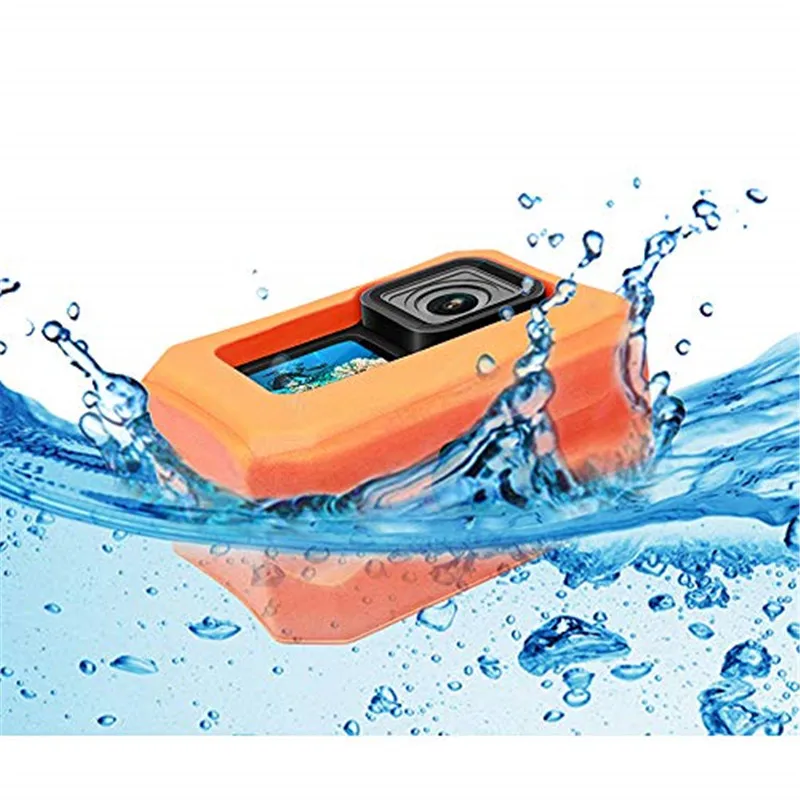 Funda flotante naranja para Gopro Hero 12, 11, 10, 9, 8, cubierta protectora para buceo, accesorios para Cámara de Acción