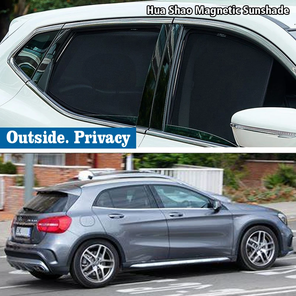 Magnetic Car Sunshade Shield Windshield Frame Curtain Sun Shade Auto for Mercedes Benz GLA200 GLA180 GLA220D GLA250 2014 - 2019