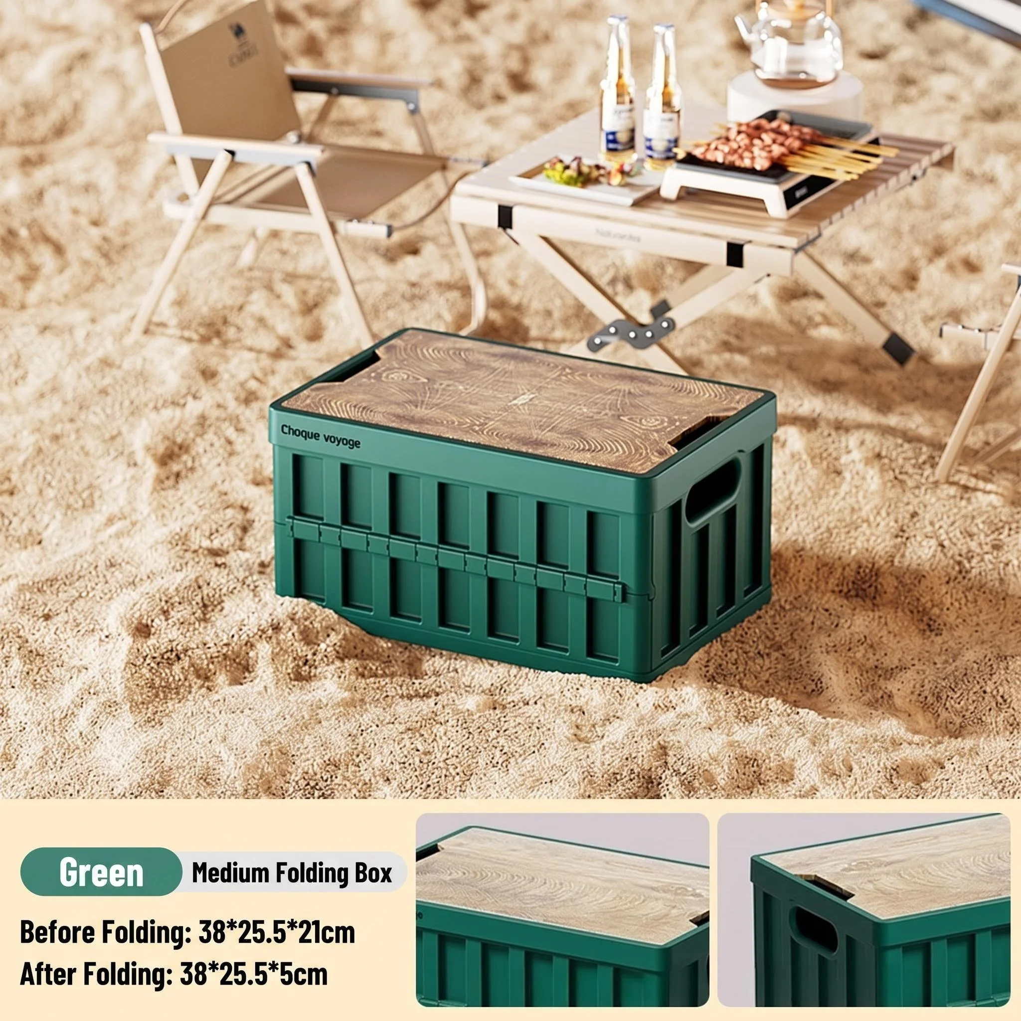 Outdoor-Camping-Aufbewahrungsbox, Faltbare Organisationsbox für Schlafzimmer, Camping-Aufbewahrungsbox für den Kofferraum