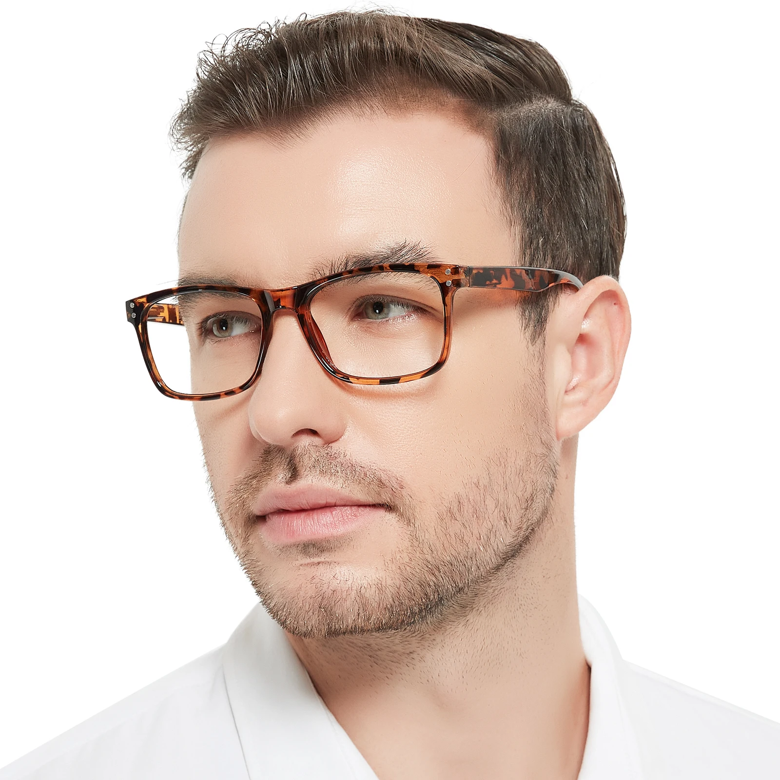 Reading Glasses For Men Hyperopia Optical Eyeglasses Frame Rectangle Presbyopia Glasses Classic Eyewear Magnifying Readers +1.0