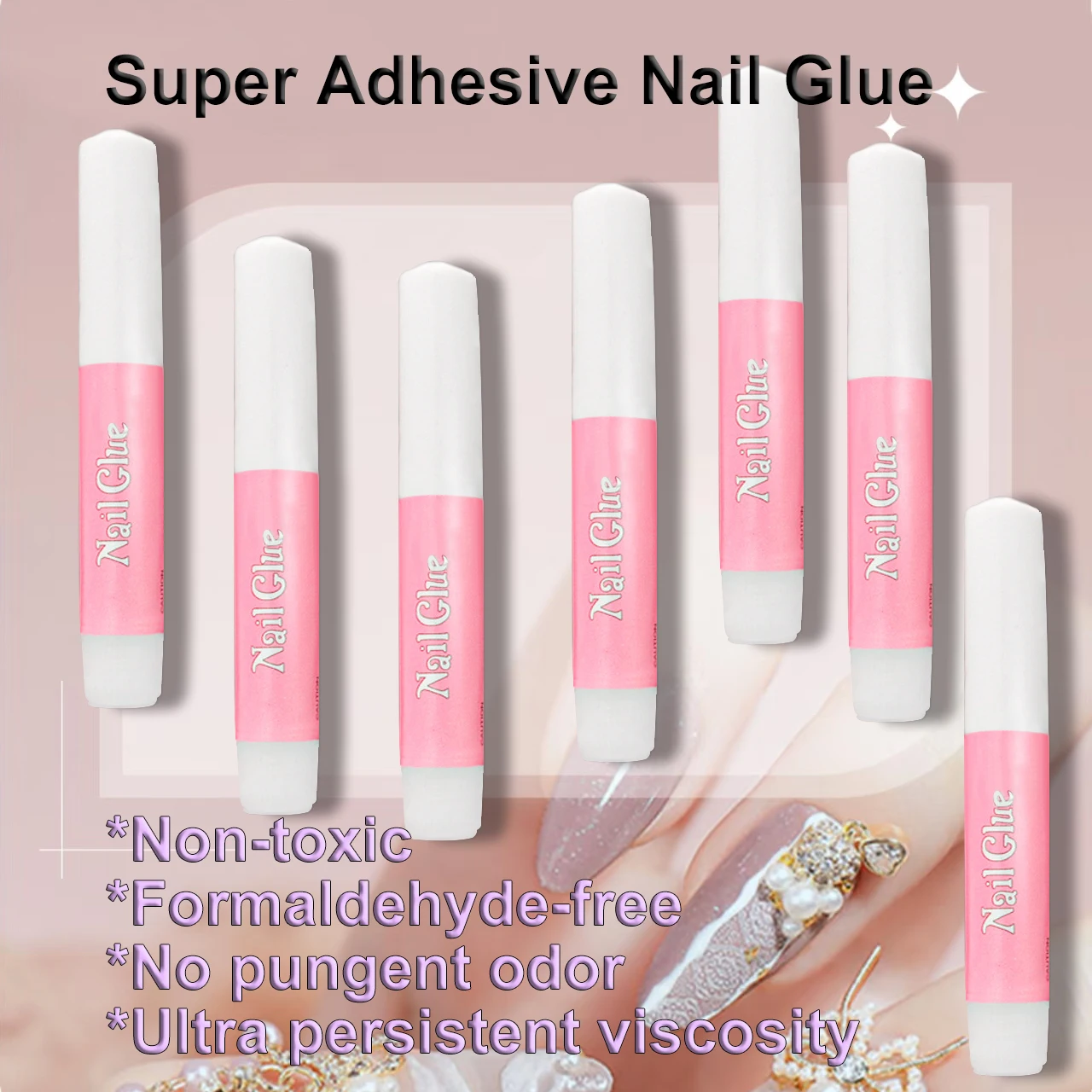 

Quantity Optional Super Strong Long Lasting Adhesion Gel Fast-dry Mini Nail Glue Press on Nails Art DIY for Nail Salon Wholesale