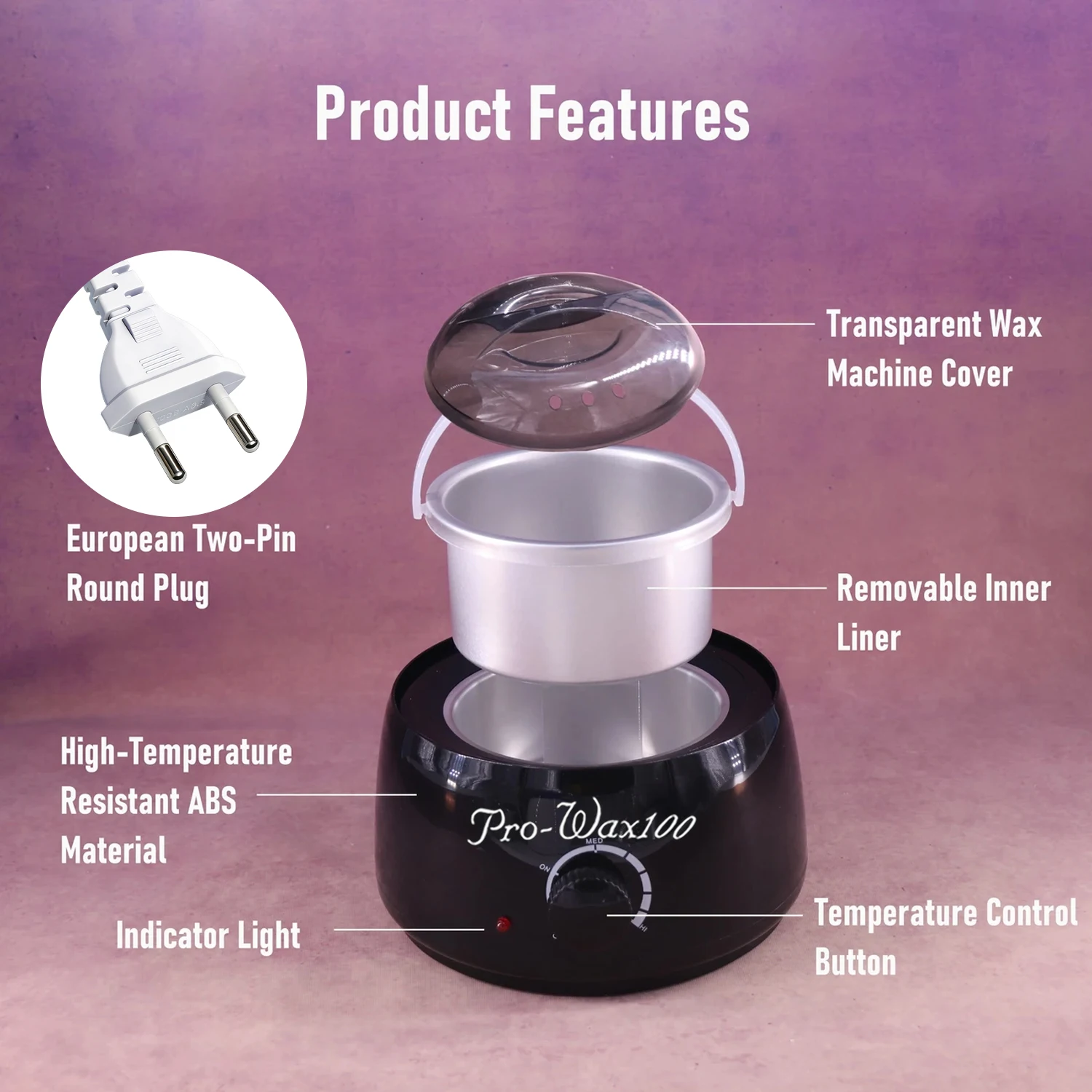 LULAA Electric Wax Heater Wax Melting Heater Portable Wax Heater Adjustable Temperature Suitable for Home and Nail Salon Use image 4
