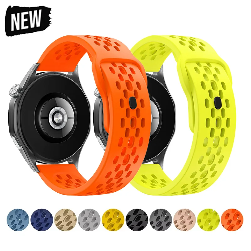 20 mm 22 mm Riemen für Samsung Galaxy Watch 7/FE/5/pro/6/4/Classic/Active 2 Sport Silikonarmband für Huawei Watch GT/5/4/3 Band
