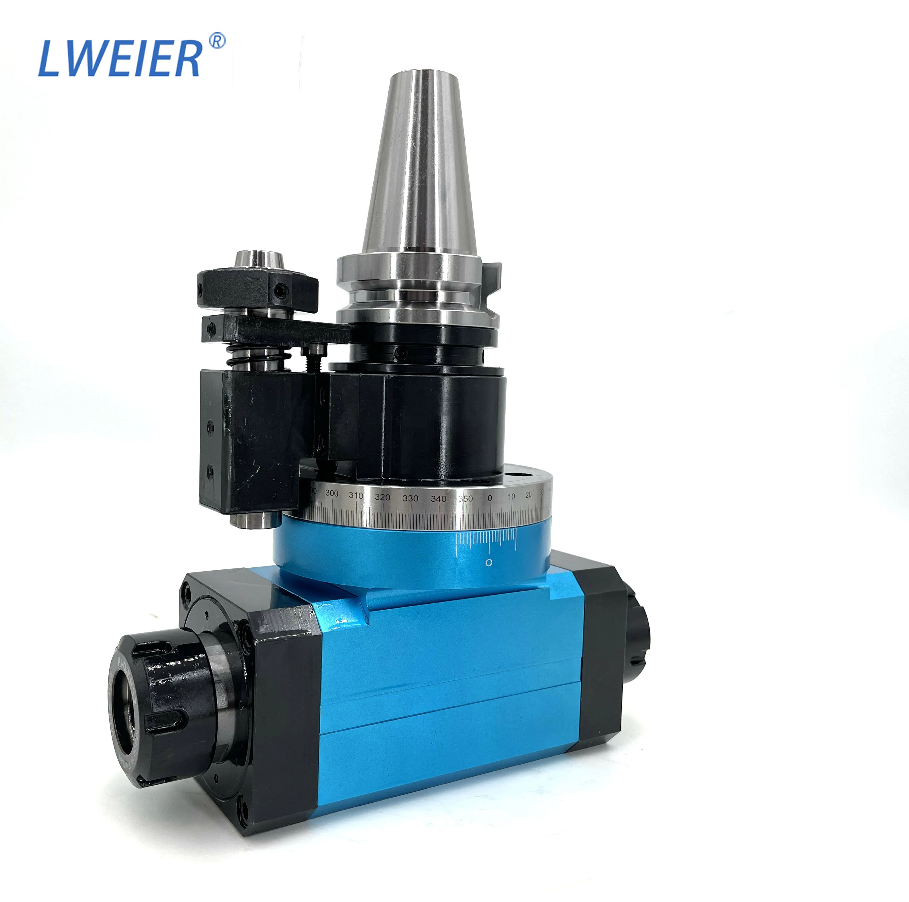 CNC Machining Center Dual  Angle Head Bidirectional Output Side Milling  BT40 BT50-90 Degree Right Angle Milling