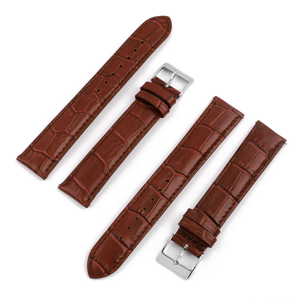 

20mm Leather Red Brown Watch Strap 130mm+90mm Vintage Watch Band Brown Blue Coffee Handmade Quick Release Watchband Accessories
