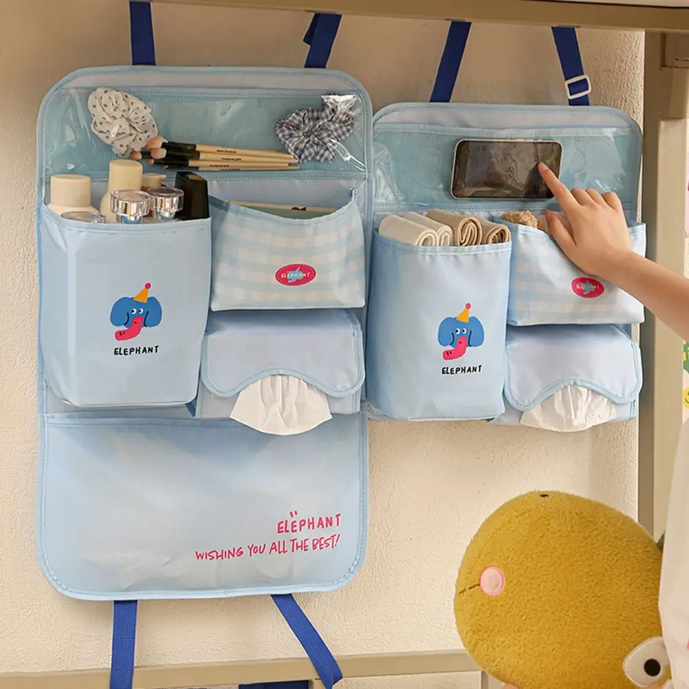 حقيبة تخزين مقعد السيارة متعددة الجيوب بسعة كبيرة وقابلة للطي ومنظم داخلي للسيارة بنمط كرتوني مع جيوب بإبزيم للمقعد الخلفي #4