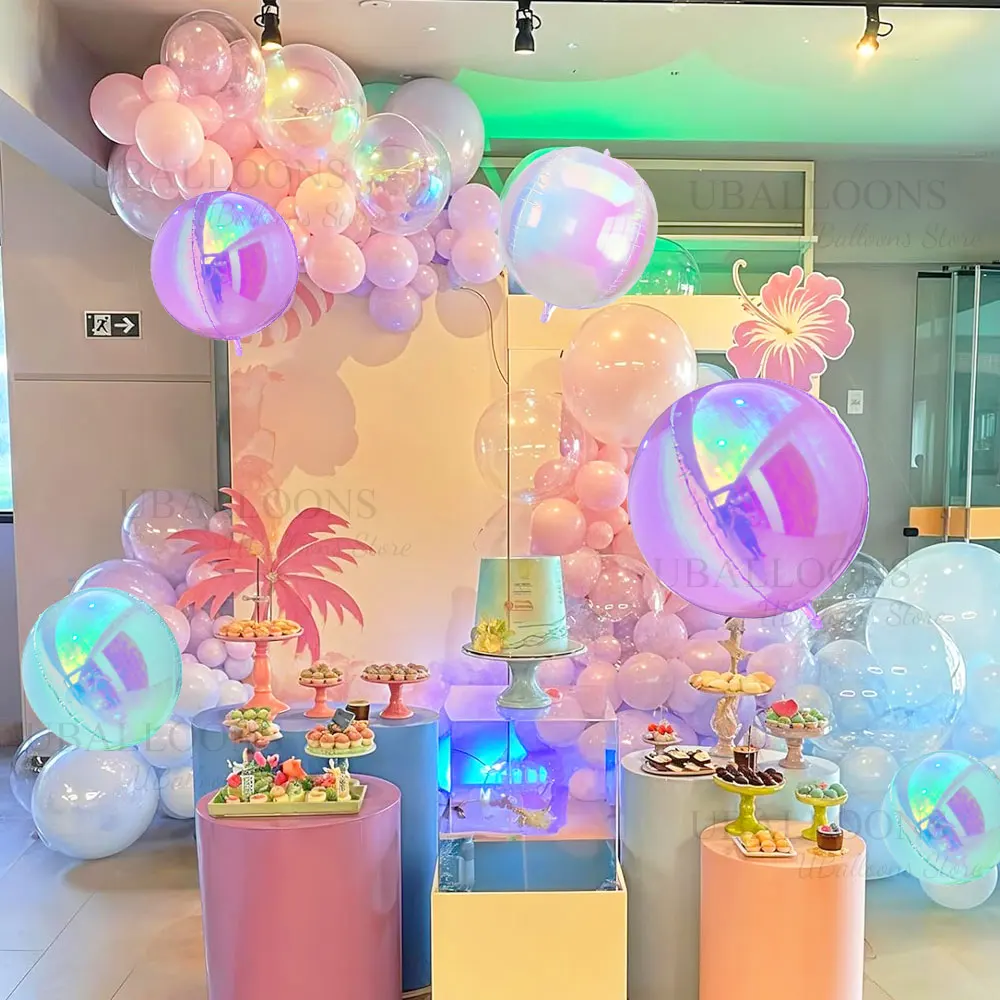 10/22/50 Zoll schillernde 4D-Luftballons 1/2/10 Stück riesige große Laserfolien-Rundballons für schillernde Geburtstags-, Hochzeits-, Party-Dekoration – Detail 9